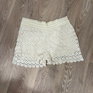 Cream Lace Women Shorts Size Small Boho Cottage Core Fairy